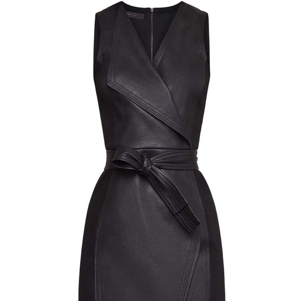Faux Leather Dress
